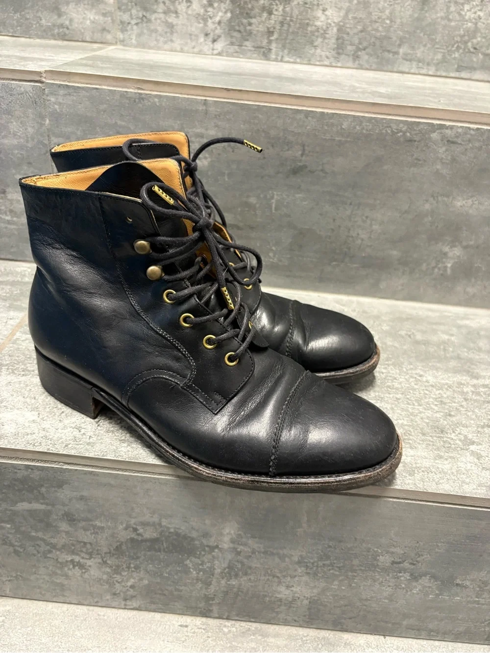 Sono Mitsu Men Shoes S300-114 Black Size 38 Leather Handmade
